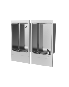 Fully-Recessed Drinking Fountain With Cuspidor Combination, Non-Refrigerated 