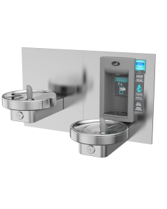 Non Refrigerated, Bi-Level Radii Fountain w/ Integrated Electronic Bottle Filler