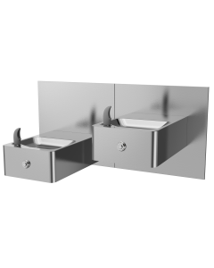 Heavy Duty, Bi-Level, On-A-Wall Fountain, Non-Refrigerated