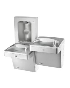 14G Split Level Versacooler II w/Vandal Resistant Brass Bubbler and Mechanical Bottle Filler VersaFiller Stainless Steel Alcove, Refrigerated 