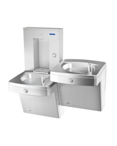Vandal Resistant, Bi-Level Drinking Fountain with Filtered Electro-Mechanical Bottle Filler, Non-Refrigerated, Total PFAS Filter