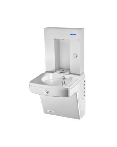 Outdoor Vandal Resistant, Single Drinking Fountain with Outdoor Electro-Mechanical Bottle Filler Filtered, Non-Refrigerated 