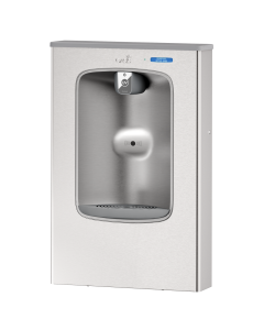 Surface Mounted QUASAR Electronic Bottle Filler Stainless Steel Alcove with VersaFilter III and Remedi Filter