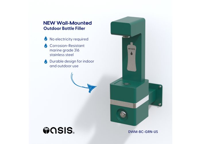 Oasis Coolers | Outdoor, On-Wall Bottle Filler, Non-Refrigerated