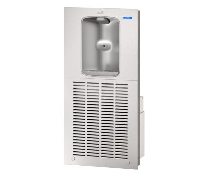 Electronic Bottle Filler with Aqua Pointe Stainless Steel Alcove Refrigerated