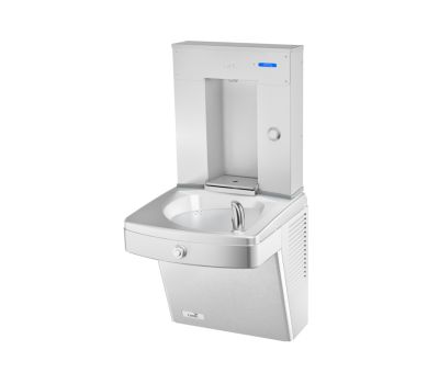 Outdoor Vandal Resistant, Single Drinking Fountain with Outdoor Electro-Mechanical Bottle Filler, Non-Refrigerated 