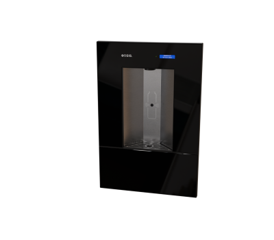 In-Wall Contactless Bottle Filler, Non-refrigerated, Total PFAS Filter, Onyx Black Glass