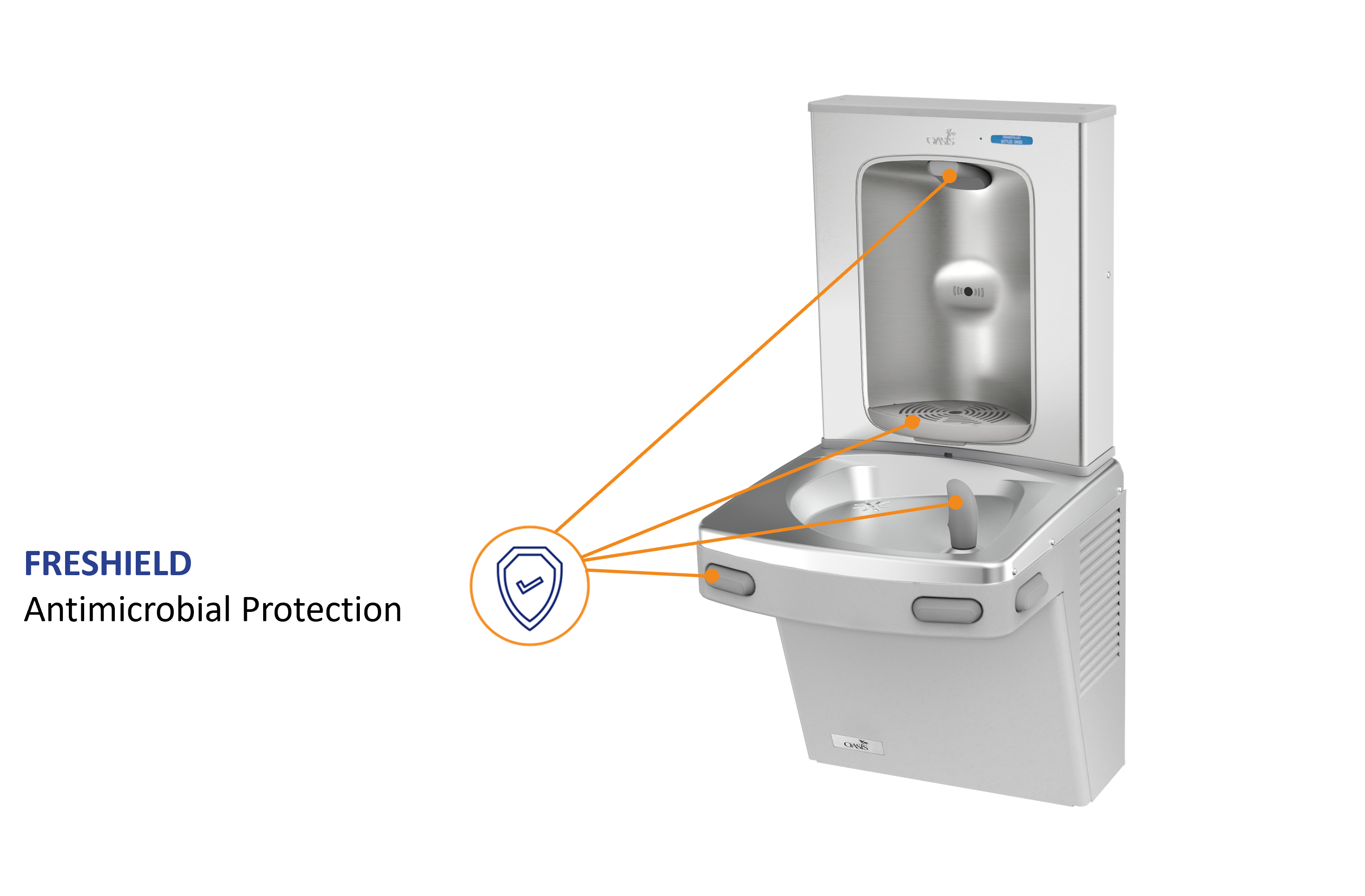 OASIS Michigan Filter First-compliant bottle filling station.